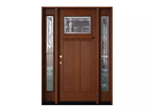 2 sidelite glass insert fiberglass entry door apartment door