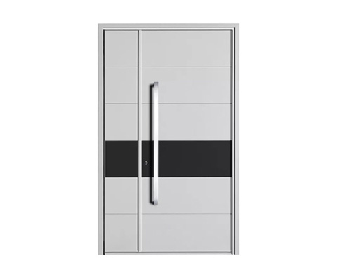 Black Modern Aluminum Alloy Hotel Pivot Main Door