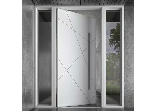 black aluminum alloy hotel pivot main door design