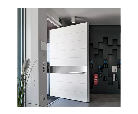 White Solid Main Door Modern Designs Pivot Front Door