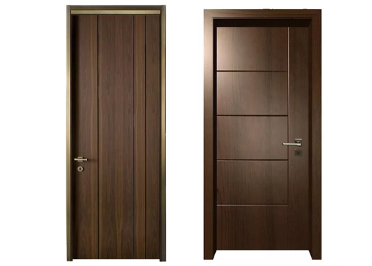 coffee color solid wood steel high quality security exterior armored door