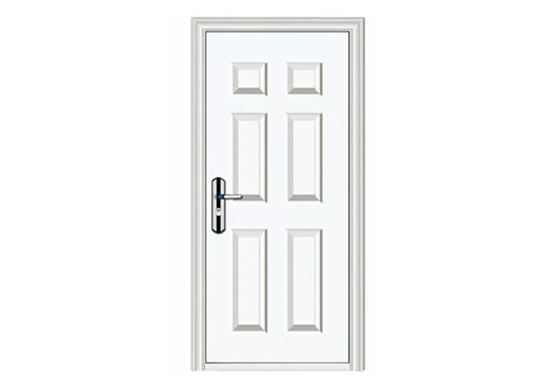 white steel door